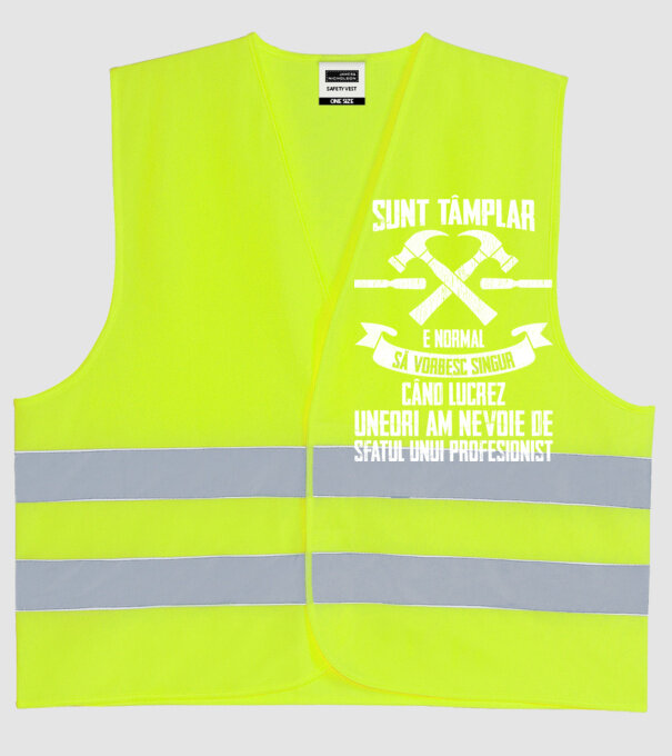 sunt tâmplar, e normal să vorbesc singur, când lucrez, uneori am nevoie de sfatul unui profesionist model galben neon pe tricou