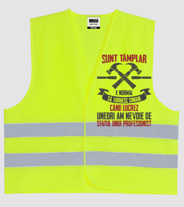 sunt tâmplar, e normal să vorbesc singur, când lucrez, uneori am nevoie de sfatul unui profesionist model galben neon pe tricou