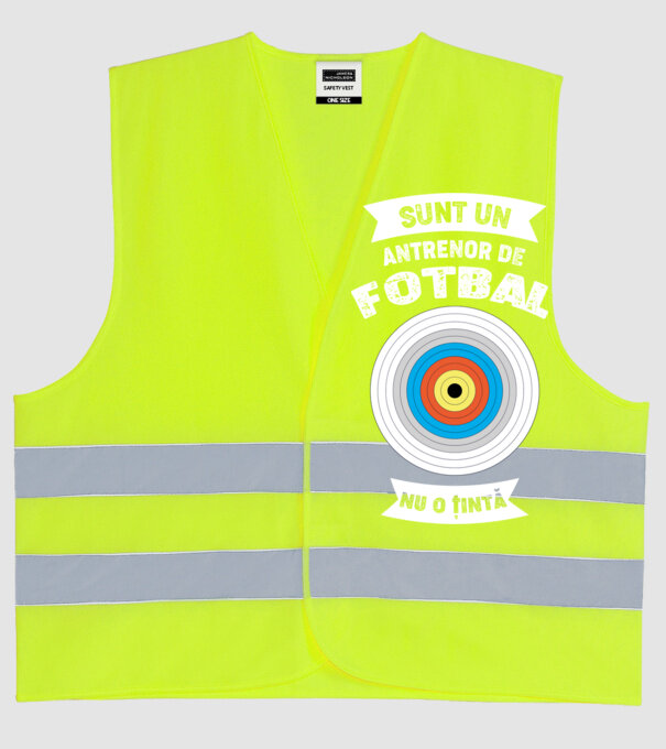sunt un antrenor de fotbal, nu o țintă model galben neon pe tricou