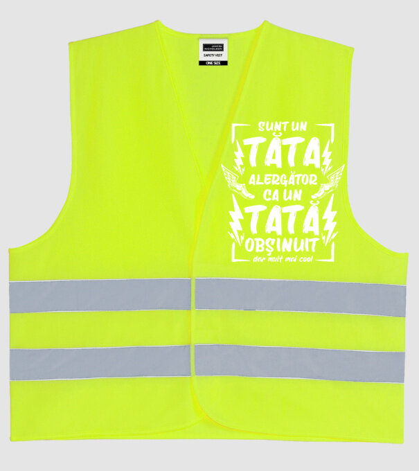 sunt un tată alergător, ca un tată obișnuit, dar mult mai cool model galben neon pe tricou