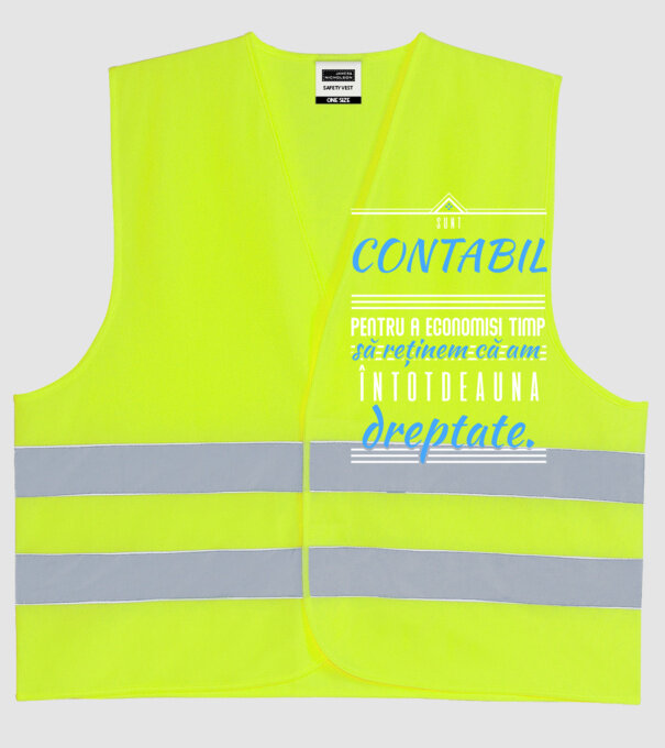 Sunt CONTABIL, pentru a economisi timp, să reținem că am întotdeauna dreptate model galben neon pe tricou