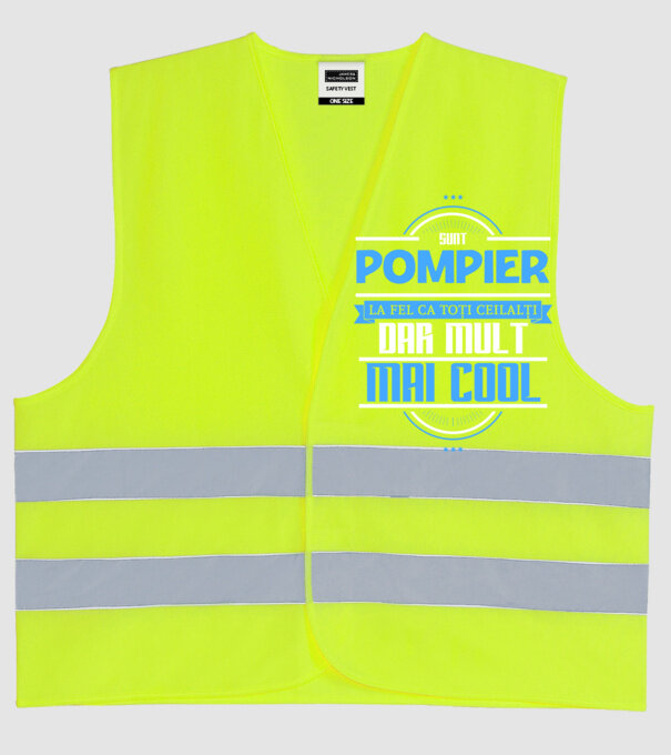 Sunt pompier, la fel ca toți ceilalți, dar mult mai cool model galben neon pe tricou
