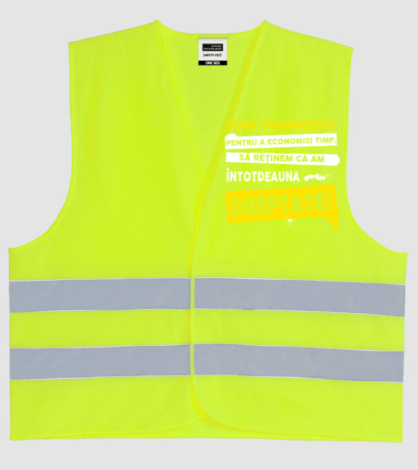 sunt trompetist, pentru a economisi timp, să reținem că am întotdeauna dreptate! model galben neon pe tricou