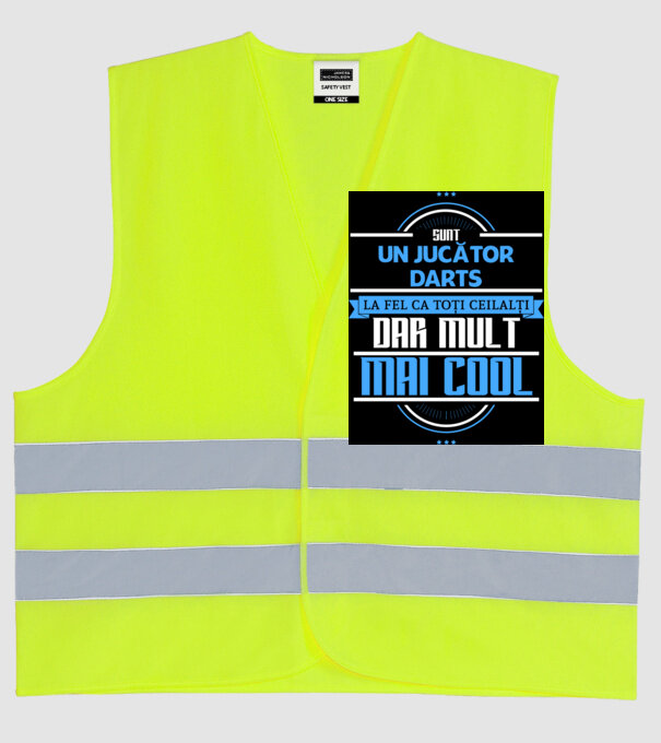 sunt un jucător darts, la fel ca toți ceilalți, dar mult mai cool model galben neon pe tricou