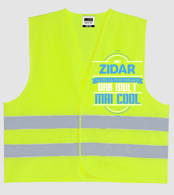 Sunt zidar, la fel ca toți ceilalți, dar mult mai cool model galben neon pe tricou