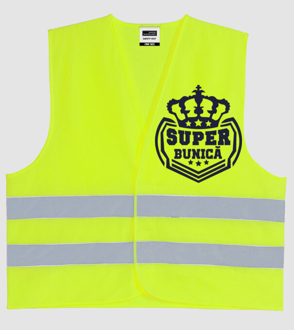 super bunică model galben neon pe tricou