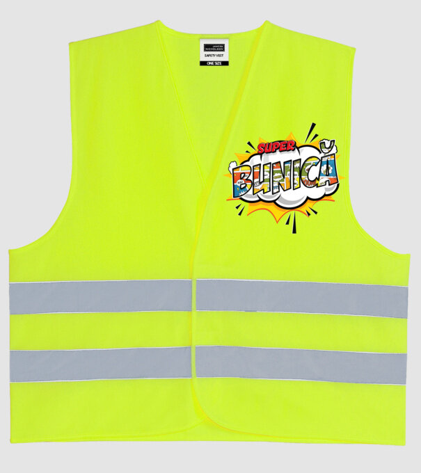 Super Bunică model galben neon pe tricou