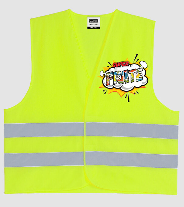 Super Frate model galben neon pe tricou