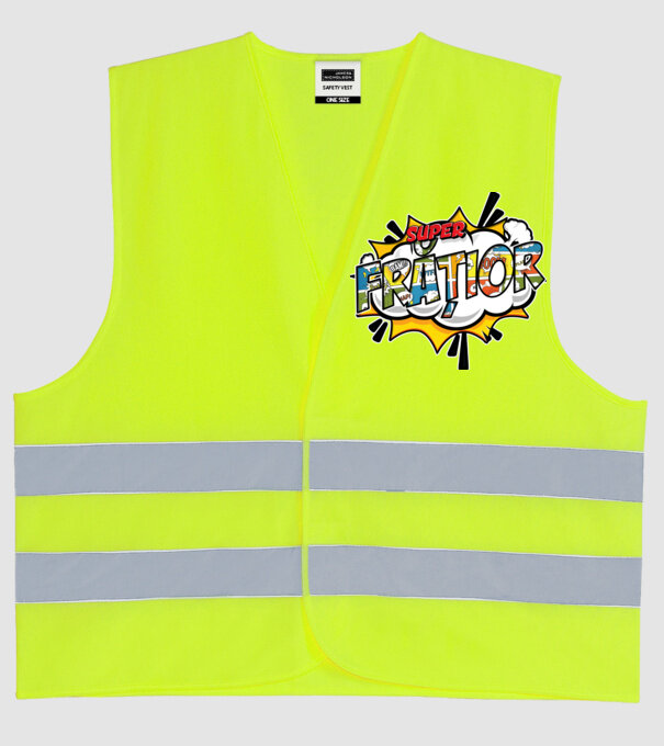 Super Frățior model galben neon pe tricou