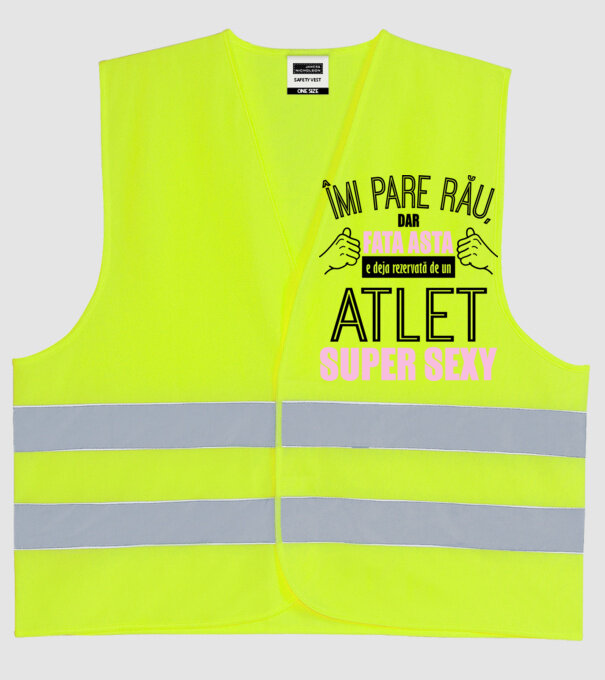 Îmi pare rău, dar fata asta e deja rezervată de un ATLET super sexy model galben neon pe tricou