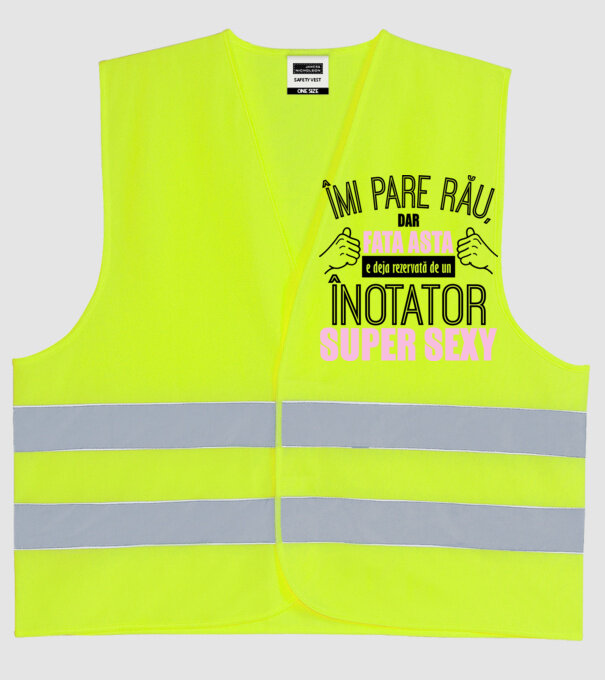 Îmi pare rău, dar fata asta e deja rezervată de un ÎNOTĂTOR super sexy model galben neon pe tricou
