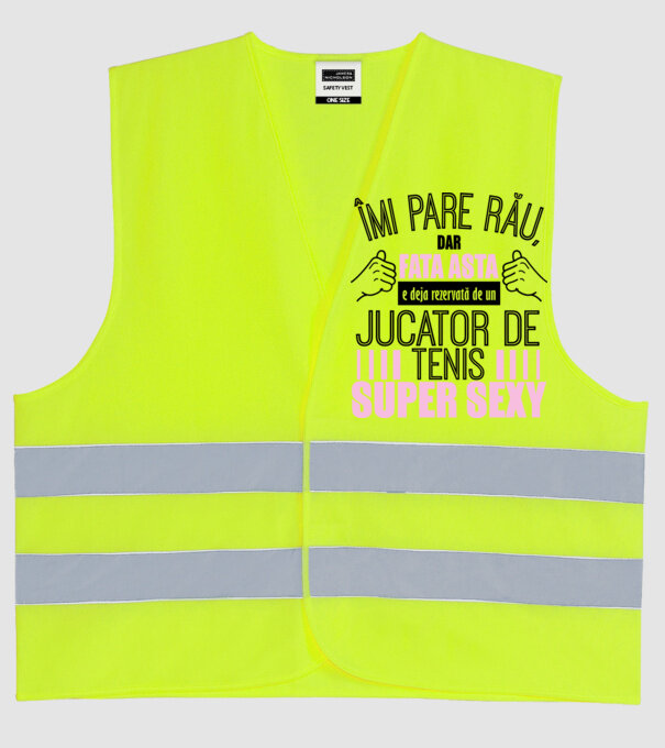 Îmi pare rău, dar fata asta e deja rezervată de un JUCĂTOR DE TENIS super sexy model galben neon pe tricou