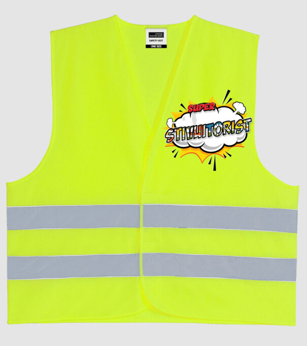 Super Stivuitorist model galben neon pe tricou