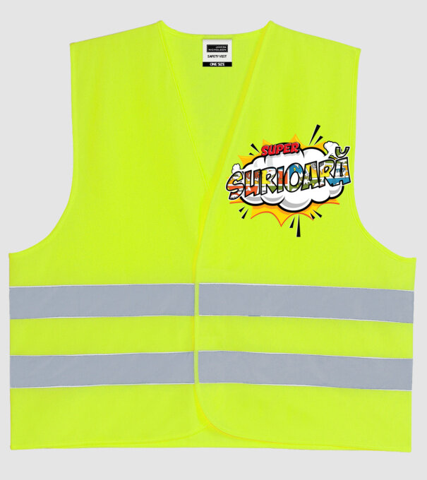 Super Surioară model galben neon pe tricou