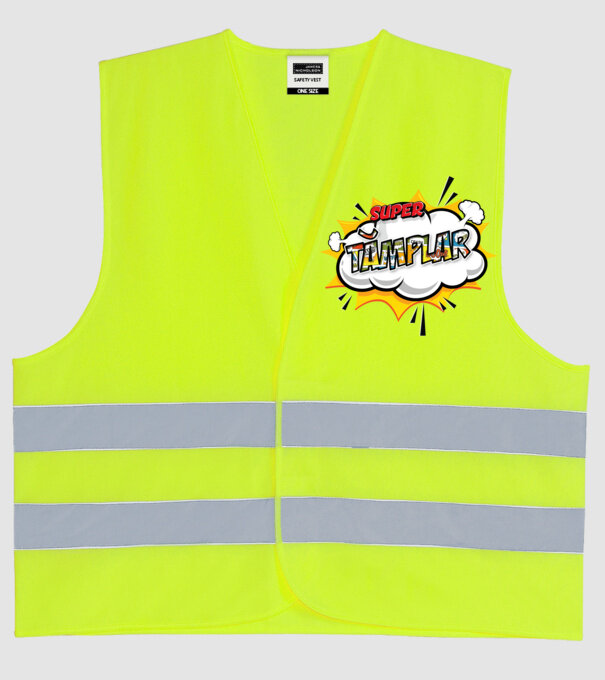 Super Tâmplar model galben neon pe tricou