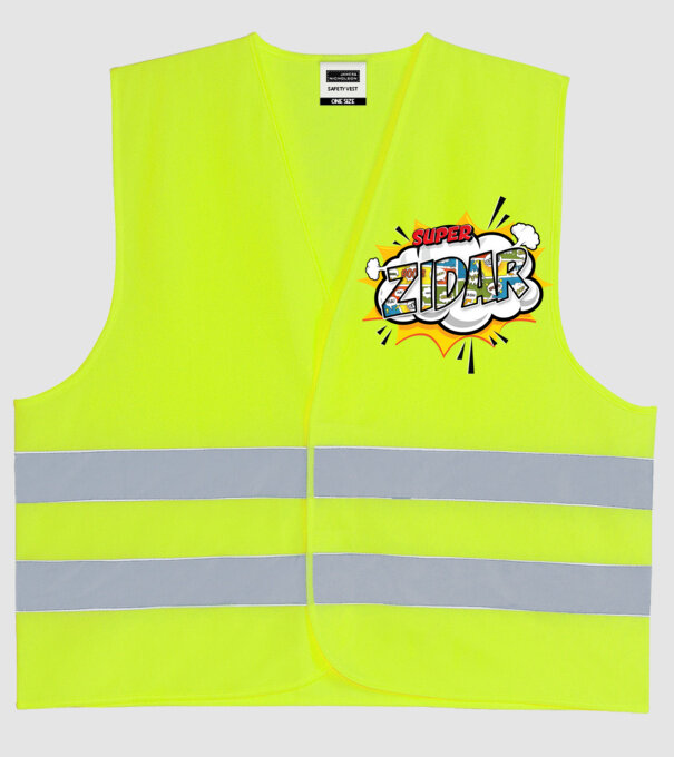 Super Zidar model galben neon pe tricou