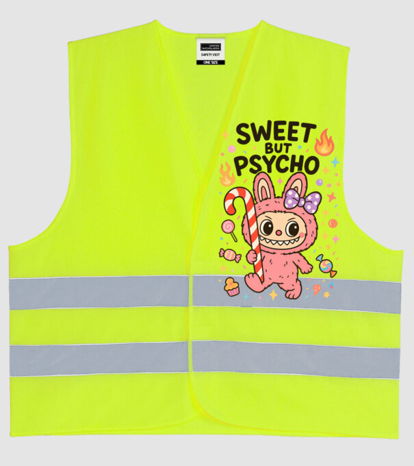 Sweet but psycho model galben neon pe tricou