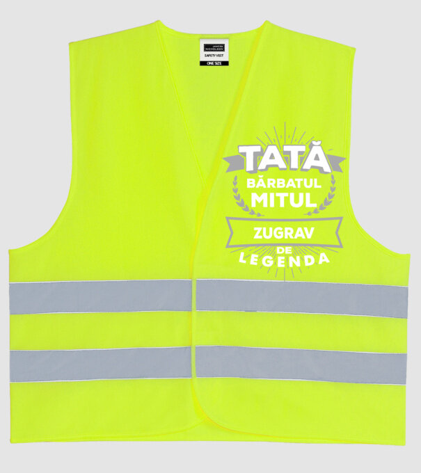 Tată - bărbatul, mitul, zugrav de legendă model galben neon pe tricou