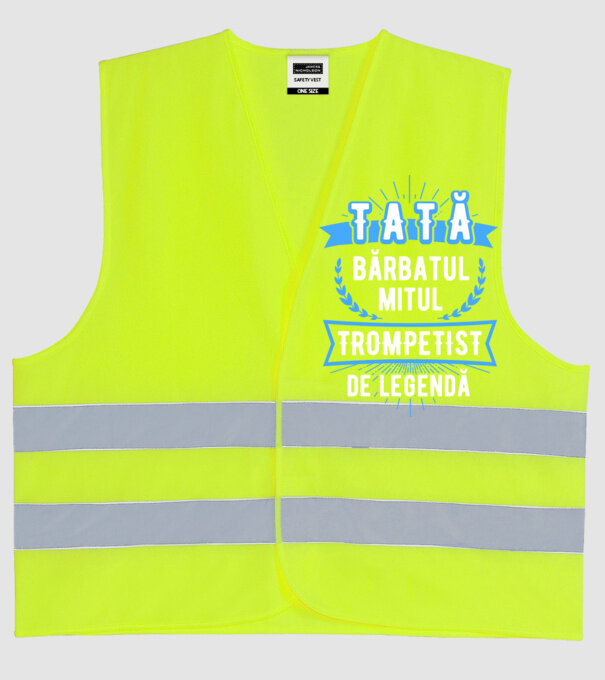 tată, bărbatul, mitul, trompetist de legendă model galben neon pe tricou