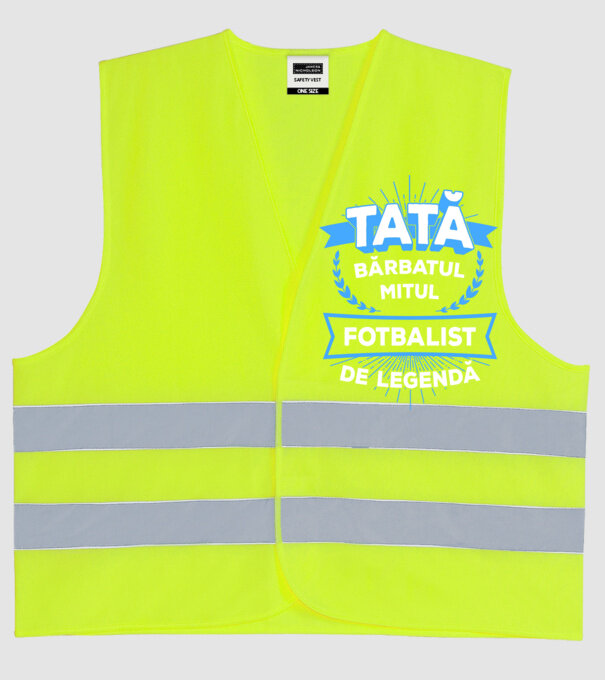 TATĂ - bărbatul, mitul, fotbalist de legendă model galben neon pe tricou