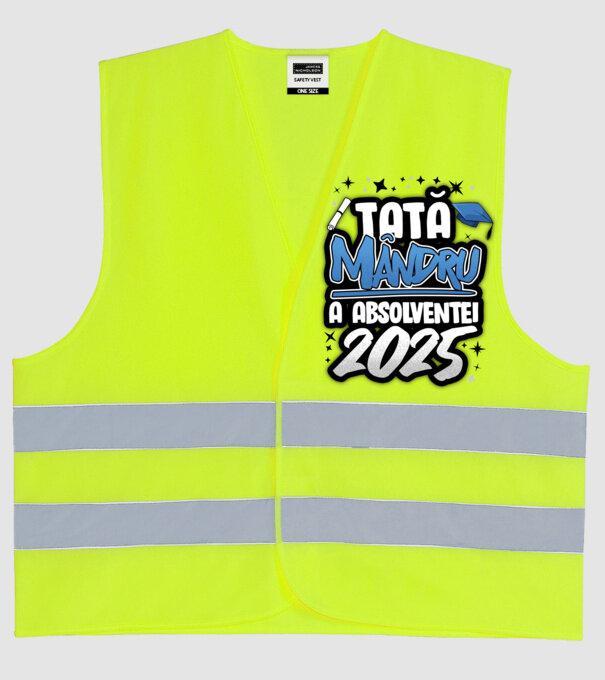 Tată MÂNDRU a absolventei model galben neon pe tricou