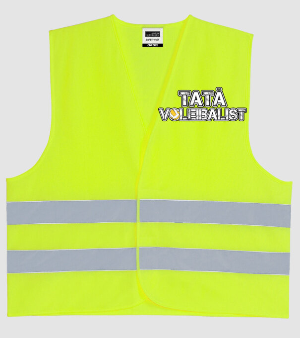 tată voleibalist model galben neon pe tricou