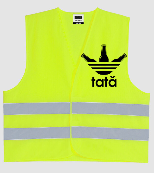 Tatadidas model galben neon pe tricou