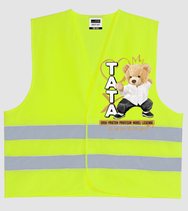 Tati Teddy model galben neon pe tricou