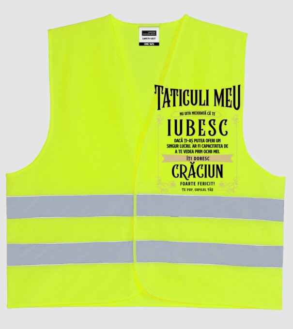Tăticului meu - nu uita niciodată că te iubesc - dacă ți-aș putea oferi un singur lucru, ar fi capacitatea de a te vede model galben neon pe tricou