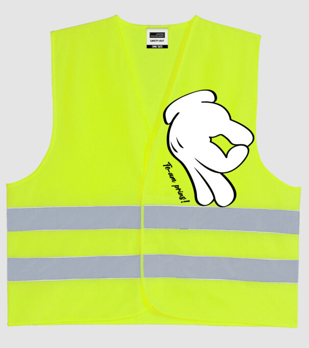 Te-am prins model galben neon pe tricou