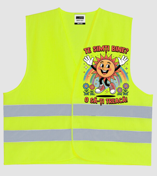Te simți bine? model galben neon pe tricou