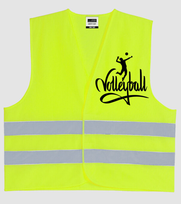 Text Volei pentru tricou model galben neon pe tricou