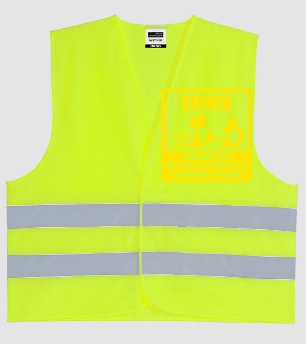 știință: când faci ceva într-un laborator care ar fi ilegal într-un garaj model galben neon pe tricou