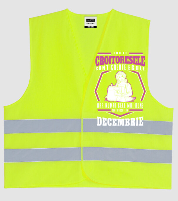Toate croitoresele decembrie model galben neon pe tricou