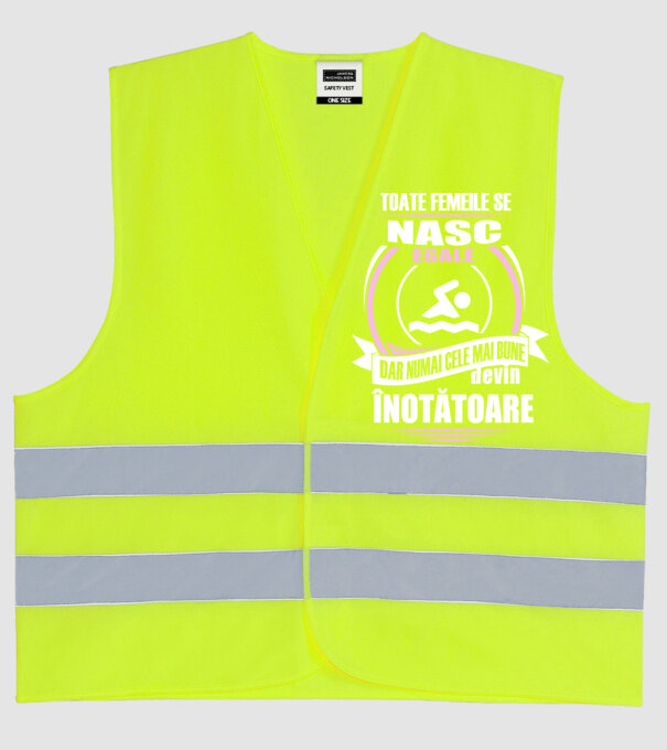 toate femeile se nasc egale, dar numai cele mai bune devin înotătoare model galben neon pe tricou