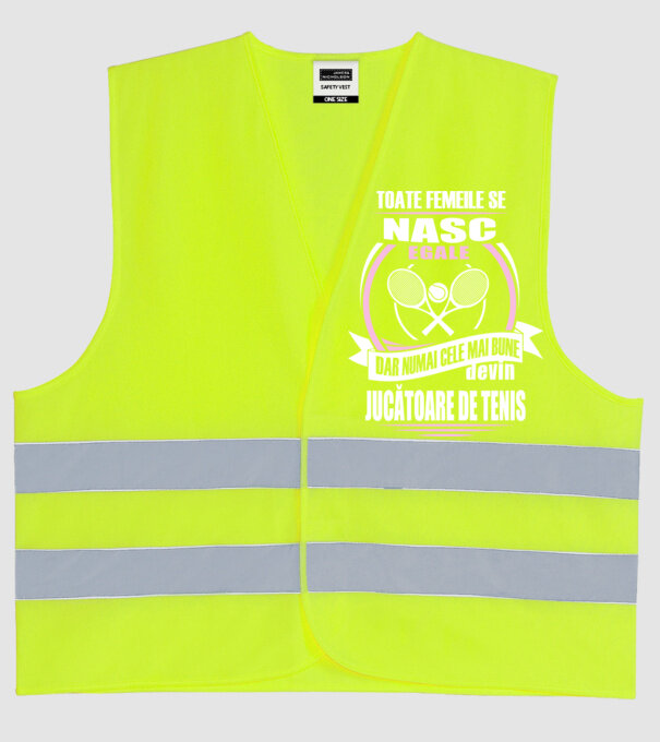 toate femeile se nasc egale, dar numai cele mai bune devin jucătoare de tenis model galben neon pe tricou