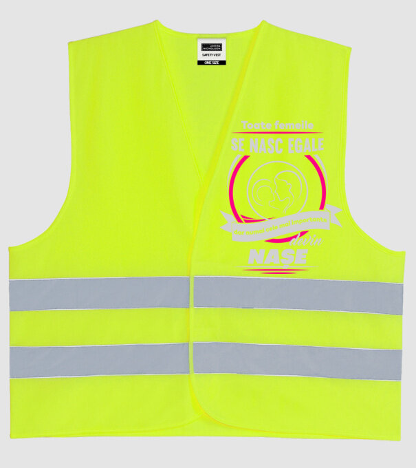 Toate femeile se nasc egale, dar numai cele mai importante devin nașe model galben neon pe tricou