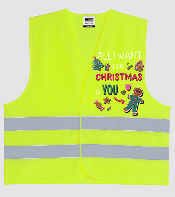 Tot ce-mi doresc de Crăciun să TE om Negro model galben neon pe tricou