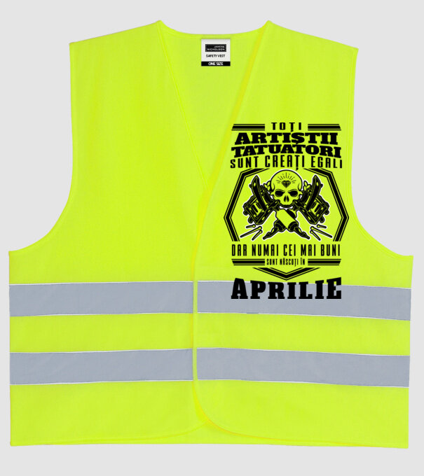 Toți artiștii tatuatori sunt creați egali aprilie model galben neon pe tricou