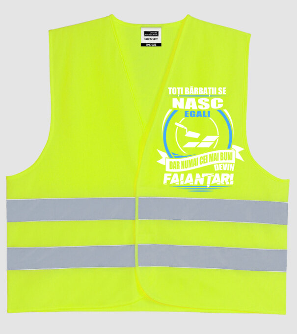 Toți bărbații se nasc egali faianțari model galben neon pe tricou