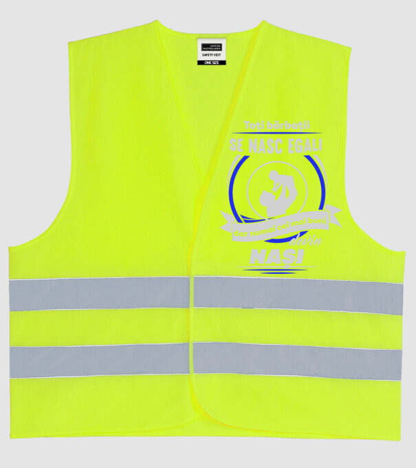 Toți bărbații se nasc egali, dar numai cei mai buni devin nași model galben neon pe tricou