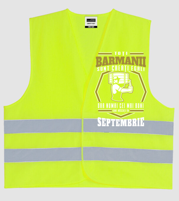 Toți barmanii creați egali Septembrie model galben neon pe tricou