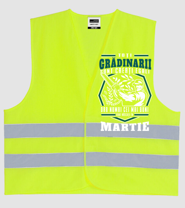 Toți grădinarii sunt creați egali, dar numai cei mai buni sunt născuți în martie. model galben neon pe tricou