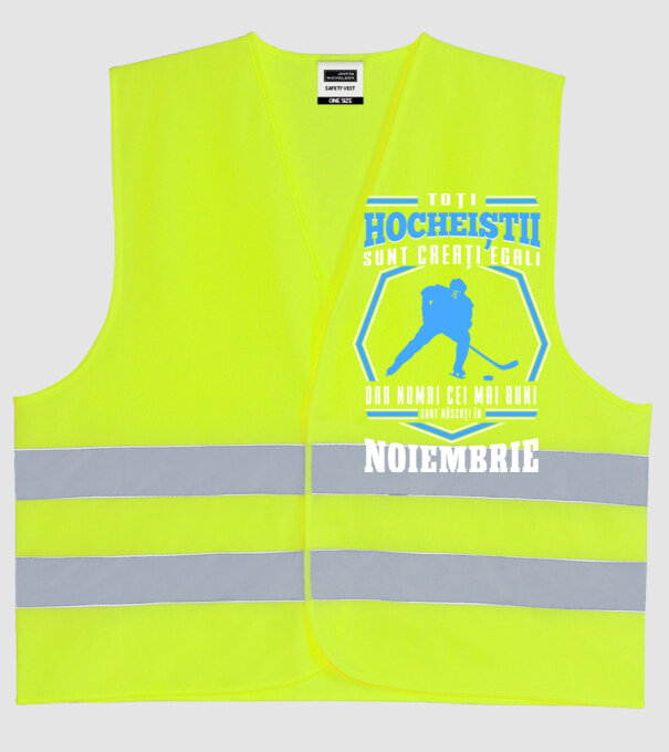 Toți hocheiștii sunt creați egali, dar numai cei mai buni sunt născuți în_Noiembrie model galben neon pe tricou