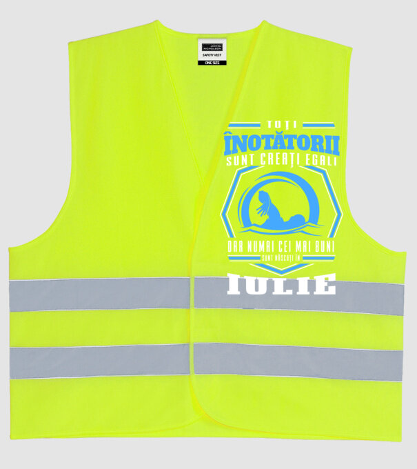 Toți înotătorii sunt creați egali, dar numai cei mai buni sunt născuți în iulie model galben neon pe tricou