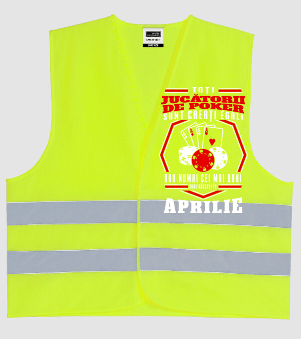 Toți jucătorii de poker sunt creați egali aprilie model galben neon pe tricou
