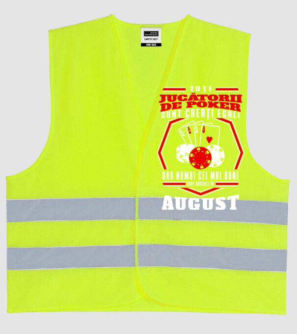 Toți jucătorii de poker sunt creați egali august model galben neon pe tricou