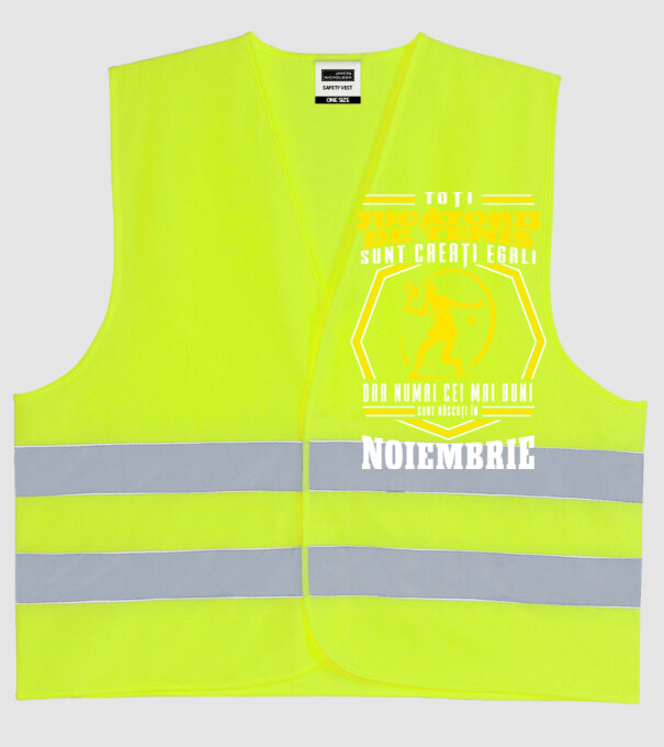 Toți jucătorii de tenis sunt creați egali noiembrie model galben neon pe tricou