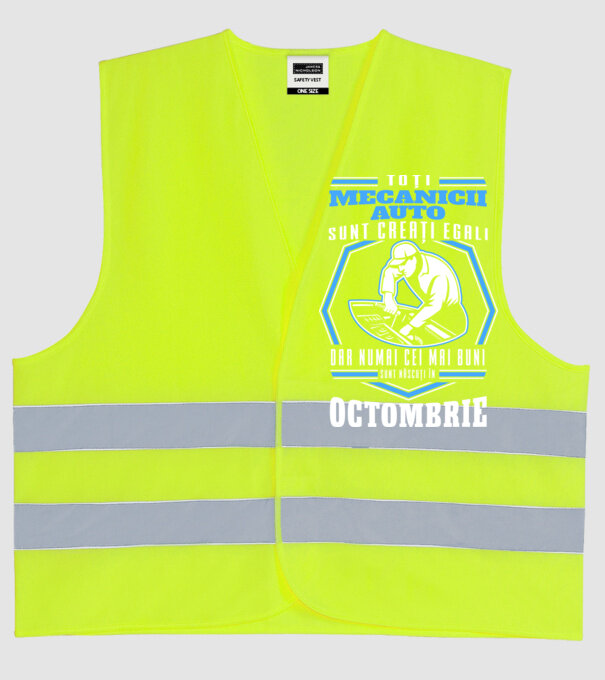 Toți mecanicii auto sunt creați egali, dar numai cei mai buni sunt născuți în octombrie model galben neon pe tricou