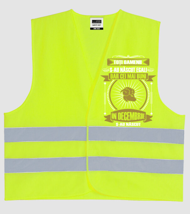 Toți oamenii s-au născut egali, dar cei mai buni s-au născut în decembrie model galben neon pe tricou